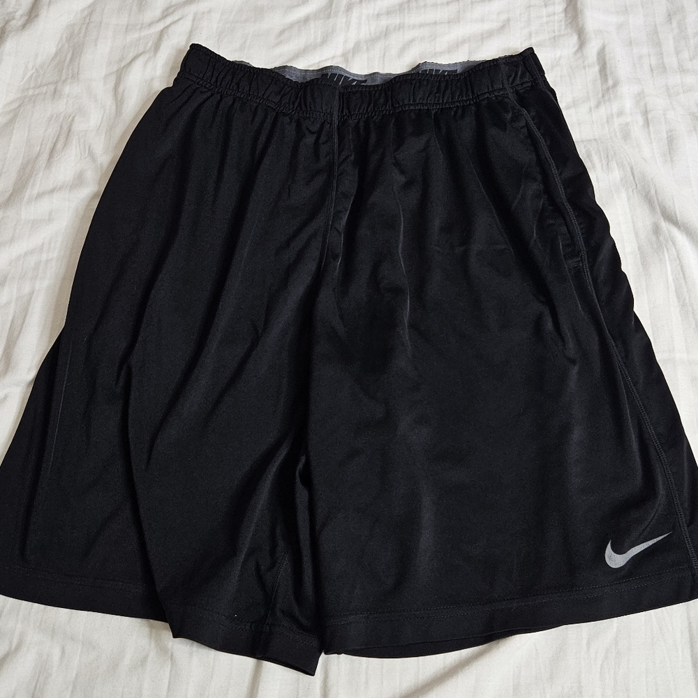 Bundle of 2 Nike Black Athletic Shorts with Reflective Swoosh 9”